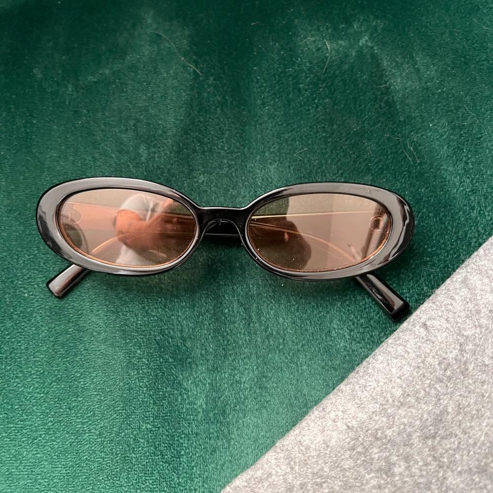 Amazon Black and Brown Oval Sunglasses